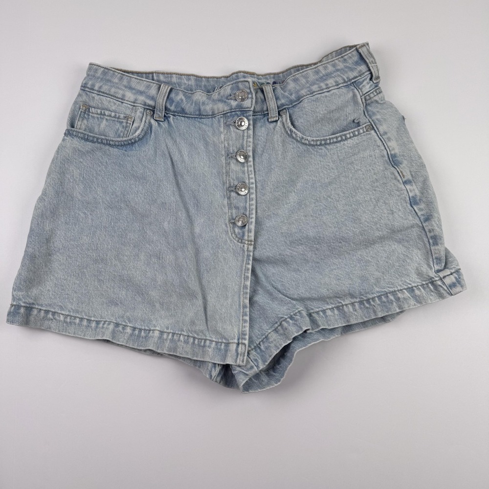 American Eagle Outfitters Mom Skort Shorts Womens 12 (30x4) Blue Denim
